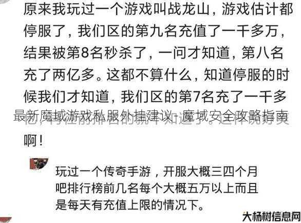 最新魔域游戏私服外挂建议- 魔域安全攻略指南 第1张