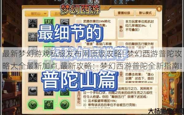 最新梦幻游戏私服发布网顶级攻略! 梦幻西游普陀攻略大全最新加点,最新攻略：梦幻西游普陀全新指南! 第1张