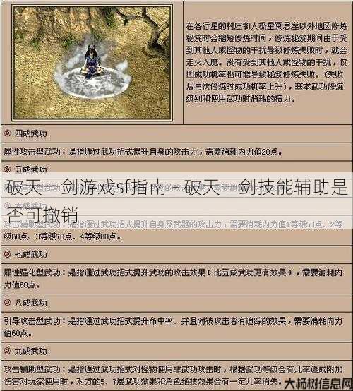 破天一剑游戏sf指南 - 破天一剑技能辅助是否可撤销