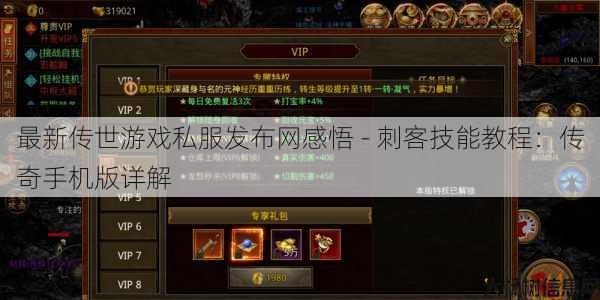 最新传世游戏私服发布网感悟 - 刺客技能教程：传奇手机版详解 第1张