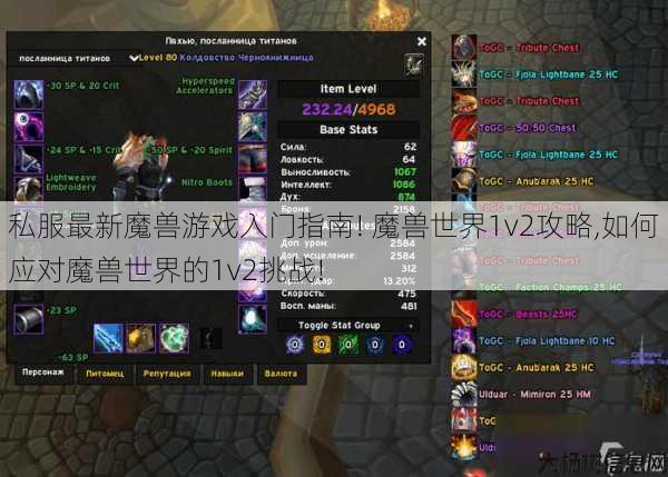 私服最新魔兽游戏入门指南! 魔兽世界1v2攻略,如何应对魔兽世界的1v2挑战! 第1张