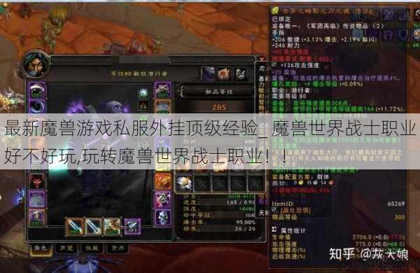 最新魔兽游戏私服外挂顶级经验_ 魔兽世界战士职业好不好玩,玩转魔兽世界战士职业！! 第1张