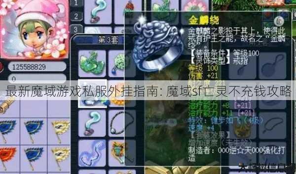 最新魔域游戏私服外挂指南: 魔域sf亡灵不充钱攻略 第1张