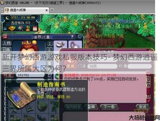 新开梦幻西游游戏私服版本技巧- 梦幻西游逍遥三界所属大区为何？ 第1张