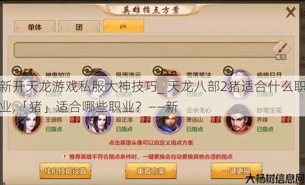新开天龙游戏私服大神技巧_ 天龙八部2猪适合什么职业,「猪」适合哪些职业？——新 第1张