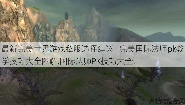 最新完美世界游戏私服选择建议_ 完美国际法师pk教学技巧大全图解,国际法师PK技巧大全! 第1张 最新完美世界游戏私服选择建议_ 完美国际法师pk教学技巧大全图解,国际法师PK技巧大全! 第1张