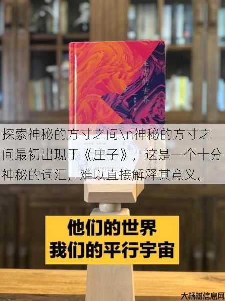 探索神秘的方寸之间\n神秘的方寸之间最初出现于《庄子》,这是一个十分神秘的词汇,难以直接解释其意义。 第1张 探索神秘的方寸之间\n神秘的方寸之间最初出现于《庄子》,这是一个十分神秘的词汇,难以直接解释其意义。 第1张