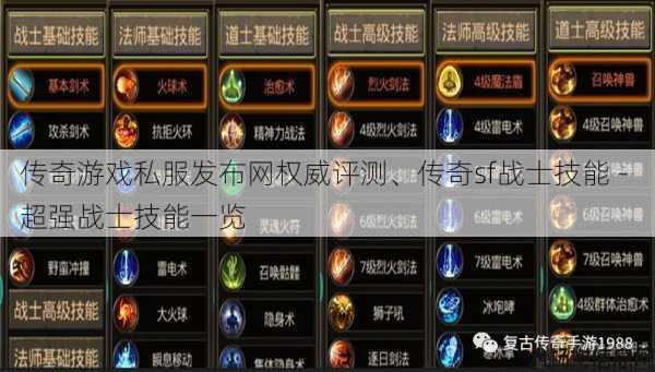传奇游戏私服发布网权威评测、传奇sf战士技能 - 超强战士技能一览