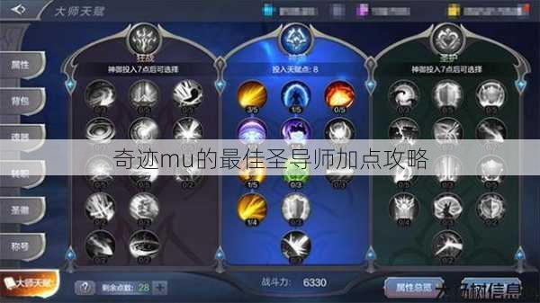 奇迹mu的最佳圣导师加点攻略 第1张