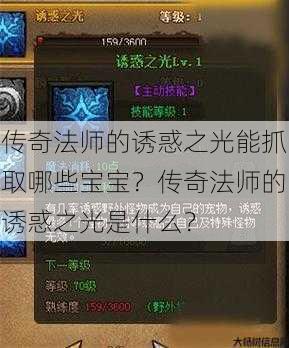 传奇法师的诱惑之光能抓取哪些宝宝？传奇法师的诱惑之光是什么？ 第1张