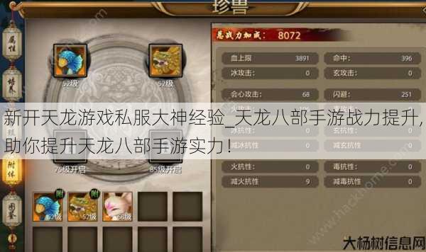 新开天龙游戏私服大神经验_天龙八部手游战力提升,助你提升天龙八部手游实力！ 第1张
