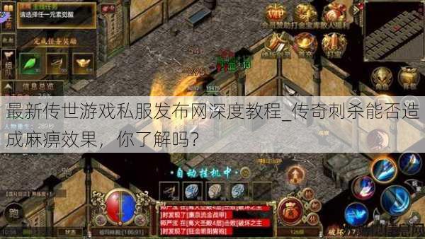 最新传世游戏私服发布网深度教程_传奇刺杀能否造成麻痹效果，你了解吗？ 第1张