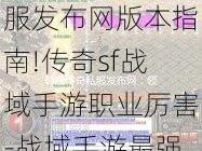 最新传奇游戏私服发布网版本指南!传奇sf战域手游职业厉害-战域手游最强职业总结)