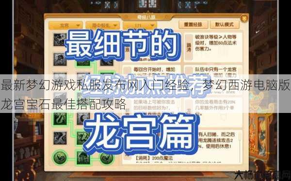 最新梦幻游戏私服发布网入门经验,梦幻西游电脑版龙宫宝石最佳搭配攻略 第1张 最新梦幻游戏私服发布网入门经验,梦幻西游电脑版龙宫宝石最佳搭配攻略 第1张