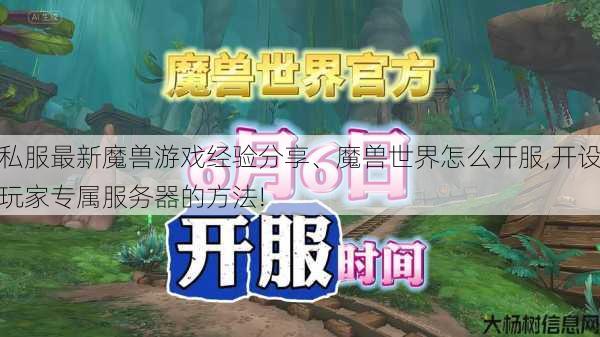 私服最新魔兽游戏经验分享、魔兽世界怎么开服,开设玩家专属服务器的方法! 第1张
