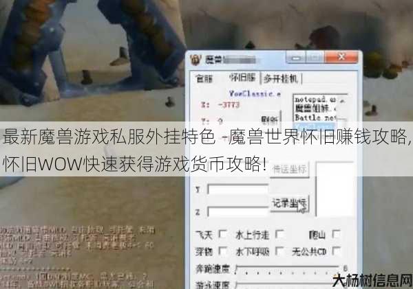 最新魔兽游戏私服外挂特色 -魔兽世界怀旧赚钱攻略,怀旧WOW快速获得游戏货币攻略! 第1张