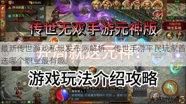 最新传世游戏私服发布网解析，传世手游平民玩家首选哪个职业最有趣
