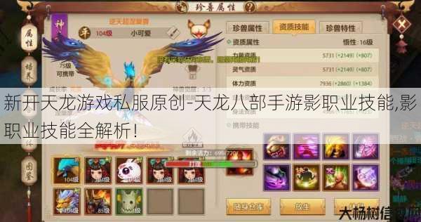 新开天龙游戏私服原创-天龙八部手游影职业技能,影职业技能全解析！ 第1张