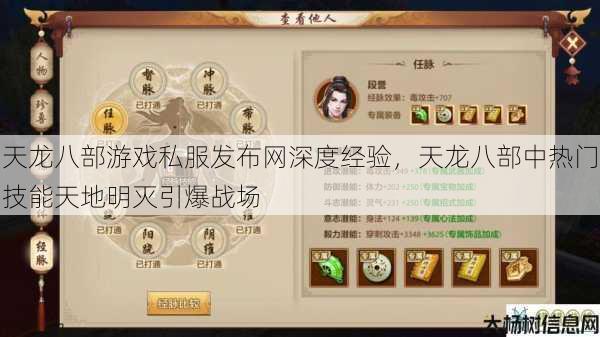 天龙八部游戏私服发布网深度经验，天龙八部中热门技能天地明灭引爆战场 第1张
