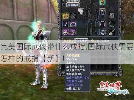 完美国际武侠带什么戒指,国际武侠需要怎样的戒指【新】! 第1张 完美国际武侠带什么戒指,国际武侠需要怎样的戒指【新】! 第1张