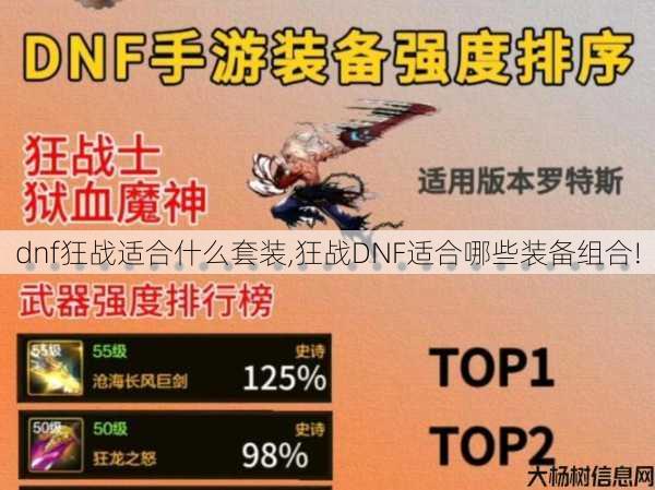dnf狂战适合什么套装,狂战DNF适合哪些装备组合!