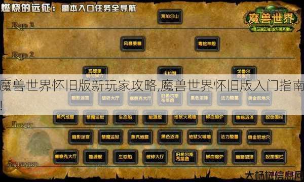 魔兽世界怀旧版新玩家攻略,魔兽世界怀旧版入门指南! 第1张 魔兽世界怀旧版新玩家攻略,魔兽世界怀旧版入门指南! 第1张