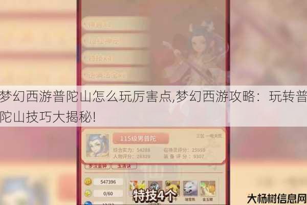 梦幻西游普陀山怎么玩厉害点,梦幻西游攻略：玩转普陀山技巧大揭秘!