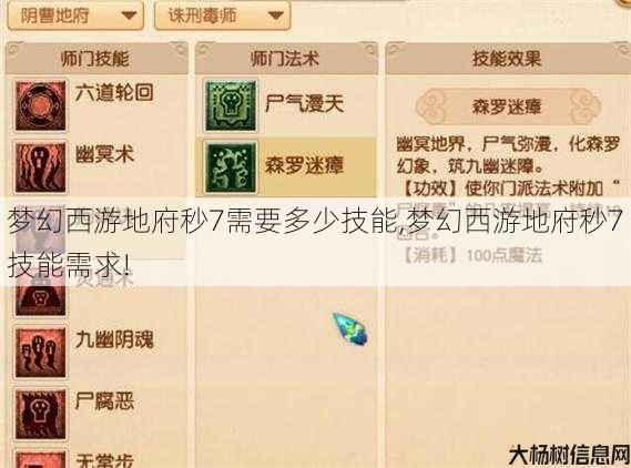 梦幻西游地府秒7需要多少技能,梦幻西游地府秒7技能需求! 第1张