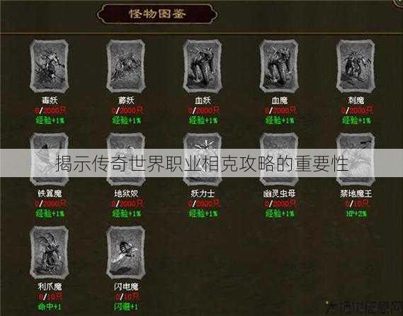 揭示传奇世界职业相克攻略的重要性