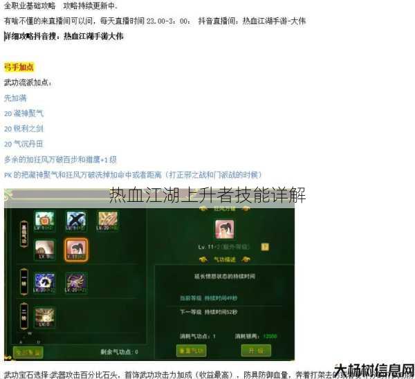 热血江湖上升者技能详解 第1张