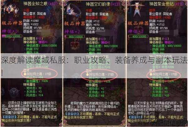 深度解读魔域私服:职业攻略、装备养成与副本玩法!