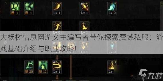 大杨树信息网游文主编写者带你探索魔域私服：游戏基础介绍与职业攻略! 第2张