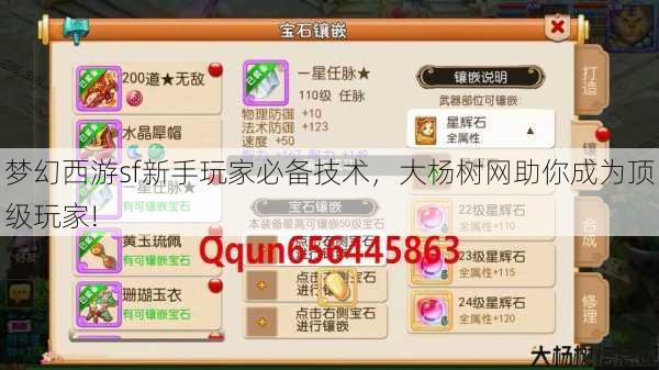 梦幻西游sf新手玩家必备技术，大杨树网助你成为顶级玩家! 第1张
