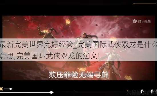 最新完美世界完好经验_完美国际武侠双龙是什么意思,完美国际武侠双龙的涵义! 第3张