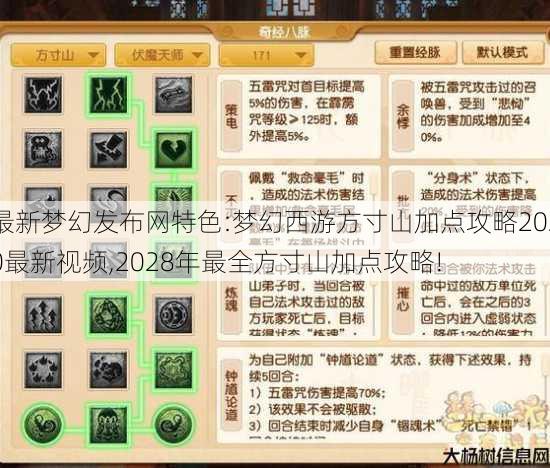 最新梦幻发布网特色:梦幻西游方寸山加点攻略2020最新视频,2028年最全方寸山加点攻略! 第2张 最新梦幻发布网特色:梦幻西游方寸山加点攻略2020最新视频,2028年最全方寸山加点攻略! 第2张