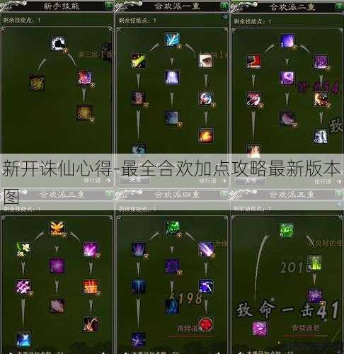 新开诛仙心得-最全合欢加点攻略最新版本图
