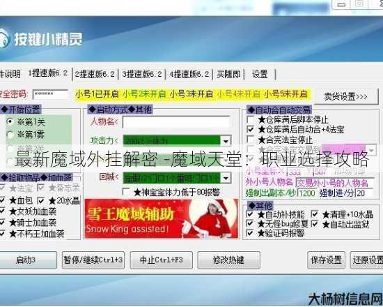 最新魔域外挂解密 -魔域天堂：职业选择攻略 第1张