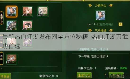 最新热血江湖发布网全方位秘籍_热血江湖刀武功首选 第2张