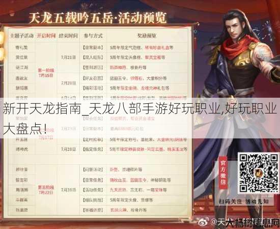 新开天龙指南_天龙八部手游好玩职业,好玩职业大盘点！