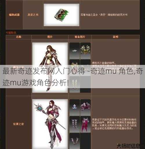 最新奇迹发布网入门心得 -奇迹mu 角色,奇迹mu游戏角色分析! 第2张