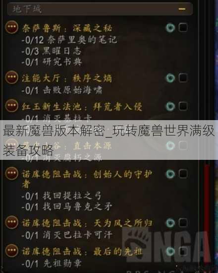 最新魔兽版本解密_玩转魔兽世界满级装备攻略 第1张