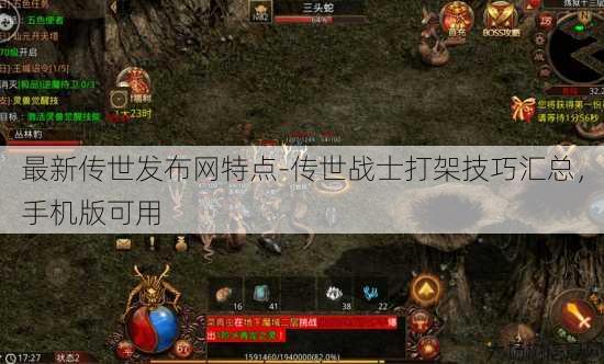 最新传世发布网特点-传世战士打架技巧汇总，手机版可用 第1张