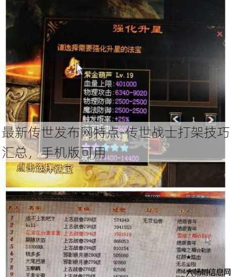 最新传世发布网特点-传世战士打架技巧汇总，手机版可用 第2张