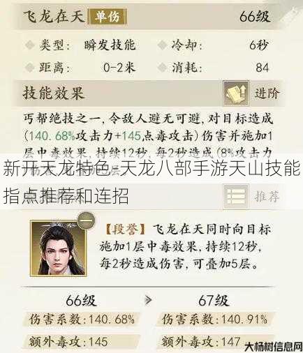 新开天龙特色-天龙八部手游天山技能指点推荐和连招 第2张