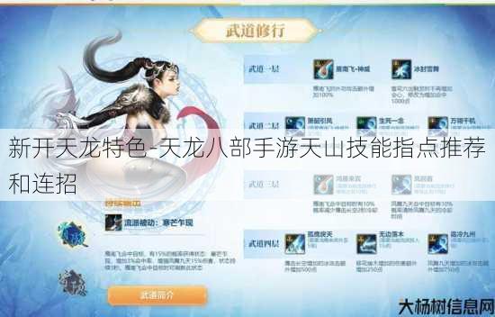新开天龙特色-天龙八部手游天山技能指点推荐和连招 第3张