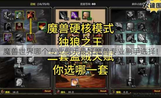 魔兽世界哪个专业副手最好魔兽专业副手选择！ 第1张
