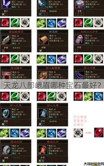 天龙八部峨眉哪种宝石最好？ 第1张