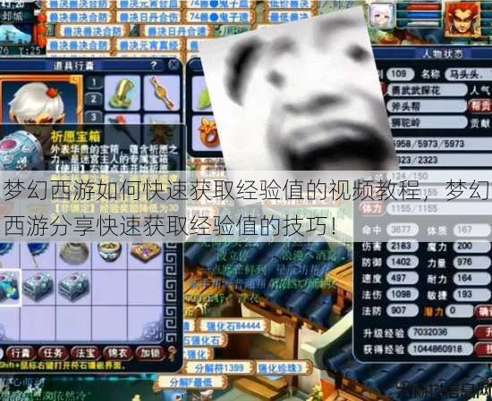 梦幻西游如何快速获取经验值的视频教程，梦幻西游分享快速获取经验值的技巧！ 第1张