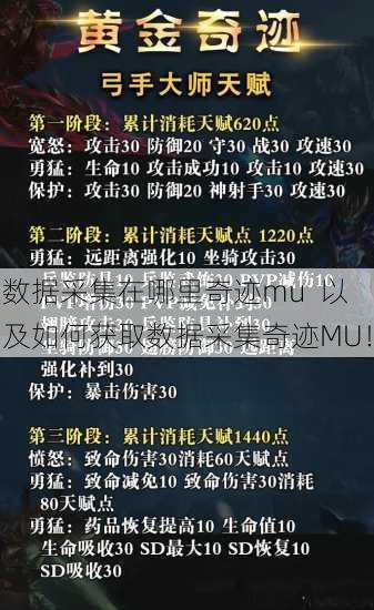 数据采集在哪里奇迹mu 以及如何获取数据采集奇迹MU! 第1张 数据采集在哪里奇迹mu 以及如何获取数据采集奇迹MU! 第1张