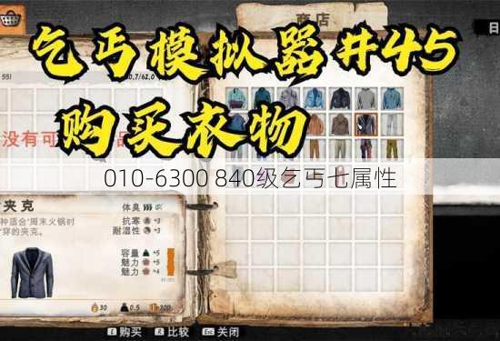 010-6300 840级乞丐七属性 第1张 010-6300 840级乞丐七属性 第1张